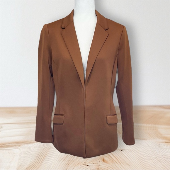Magaschoni Jackets & Blazers - NWT Magaschoni Open Front Brown Blazer